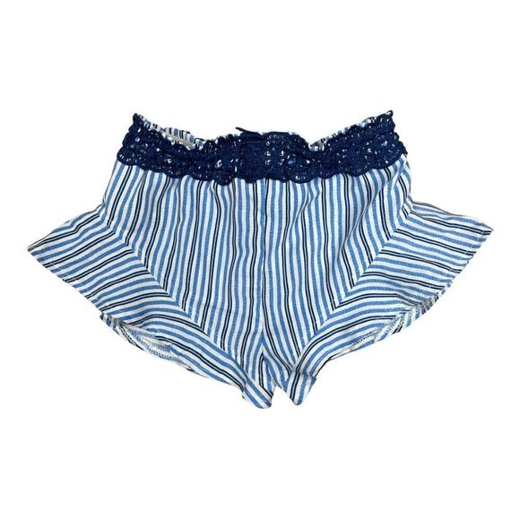 Calvin Klein Jeans Girls Elastic Waistband Shorts Blue White Stripe Sz 3T - Picture 2 of 5